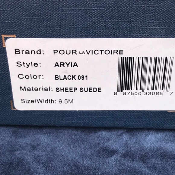 Black Pour La Victoire heels with Dustcover & Box - Picture 3 of 5